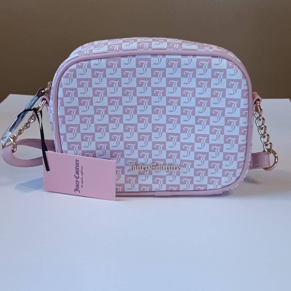 Juicy Couture crossbody pink Bag| Geo pink Diamond over the shoulder bags NWT - Picture 12 of 14